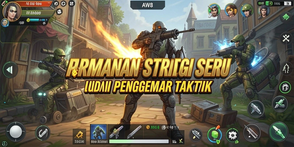 Tampilan gameplay AW8 menampilkan strategi yang mendalam dan pertempuran seru.