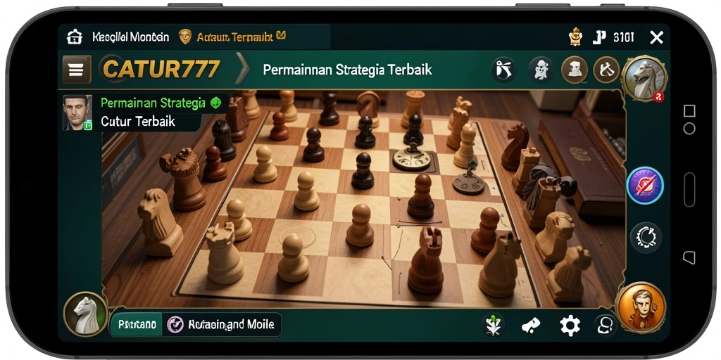 Tampilan gameplay menarik dari CATUR777 dengan strategi mendalam.