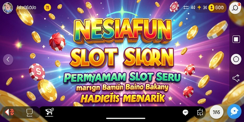 Tampilan gameplay seru dalam NESIAFUN dengan berbagai tema slot.