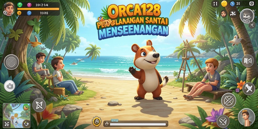 Tampilan menarik dari gameplay ORCA128 yang seru dan menghibur.