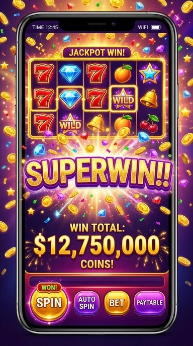 Tampilan utama aplikasi superwin yang intuitif.
